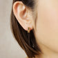 10K Basic Wide Hoop Earrings (Yellow Gold) - Model Image