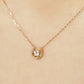 10K Diamond Double Happiness Necklace (Small) (Rose Gold) - Model Image