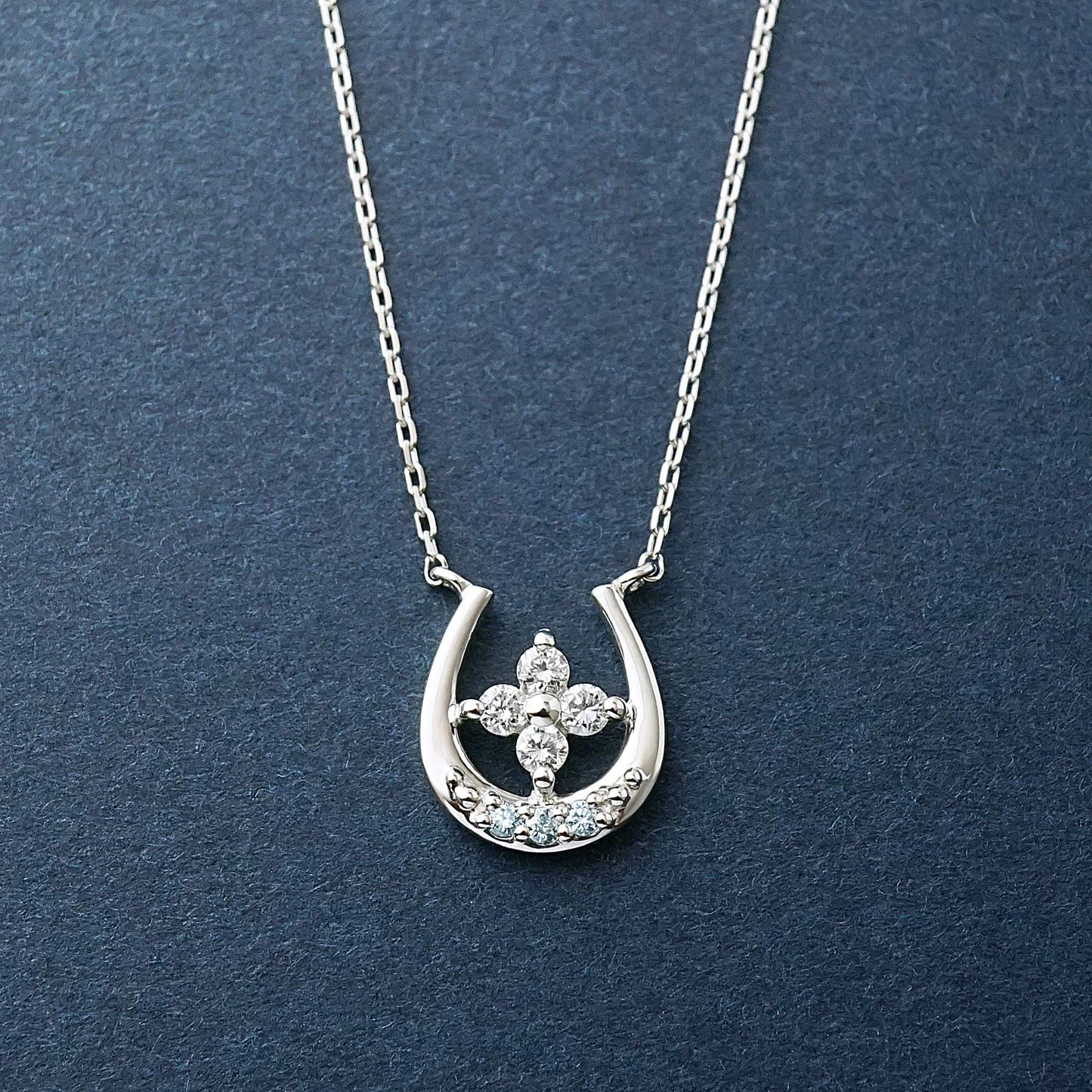 Platinum Diamond Double Happiness Necklace - Product Image