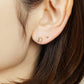 [Solo Earring] 10K Dolphin Single Earring (Yellow Gold) - Model Image