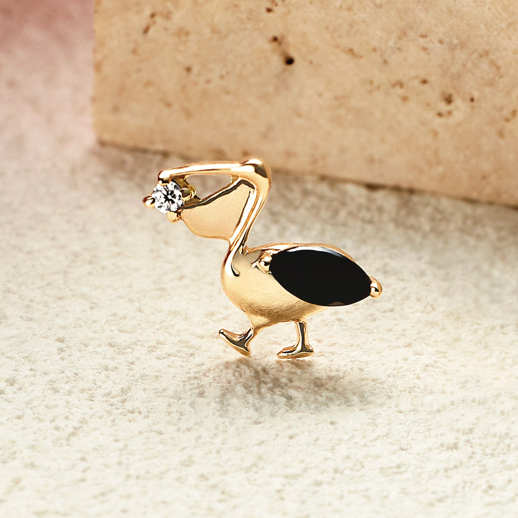 [Solo Earring] 10K Pelican Single Earring (Yellow Gold) - Product Image