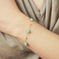 10K Amazonite Bracelet [Twist Tide] (Yellow Gold) - Model Image