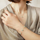 10K Amazonite Bracelet [Twist Tide] (Yellow Gold) - Model Image