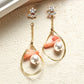 10K / 925 Sterling Silver / Gold Filled Coral Earrings [Pink Sand] - Product Image
