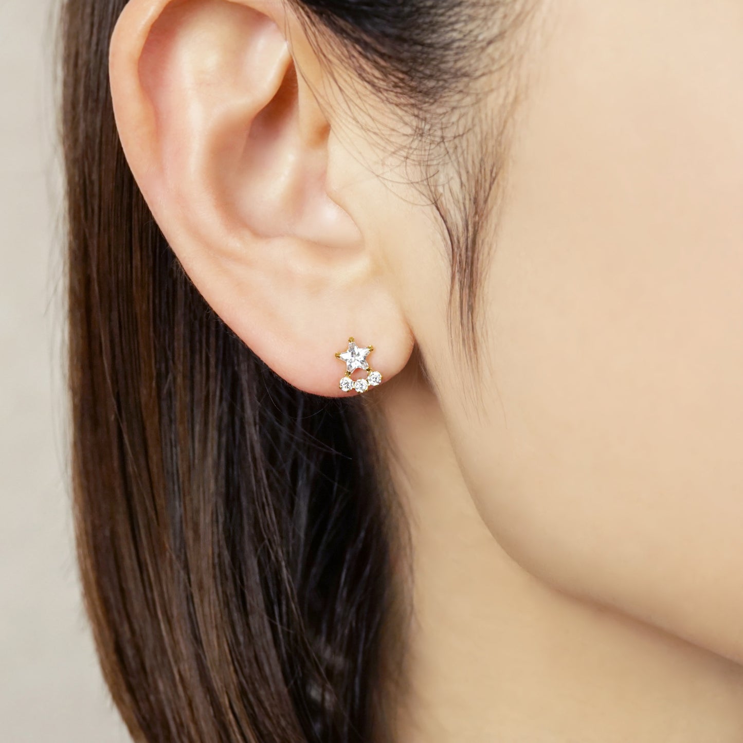 10K / 925 Sterling Silver / Gold Filled Coral Earrings [Pink Sand] - Model Image