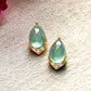 10K White Shell x Green Quartz Earrings [Lagoon] (Yellow Gold) - Product Image