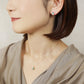 10K White Shell x Green Quartz Earrings [Lagoon] (Yellow Gold) - Model Image