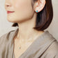 10K Kyoto Opal x White Quartz Earrings [Cove] (Yellow Gold) - Model Image