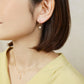 10K Cross Curve Freshwater Pearl Earrings (Yellow Gold) - Model Image