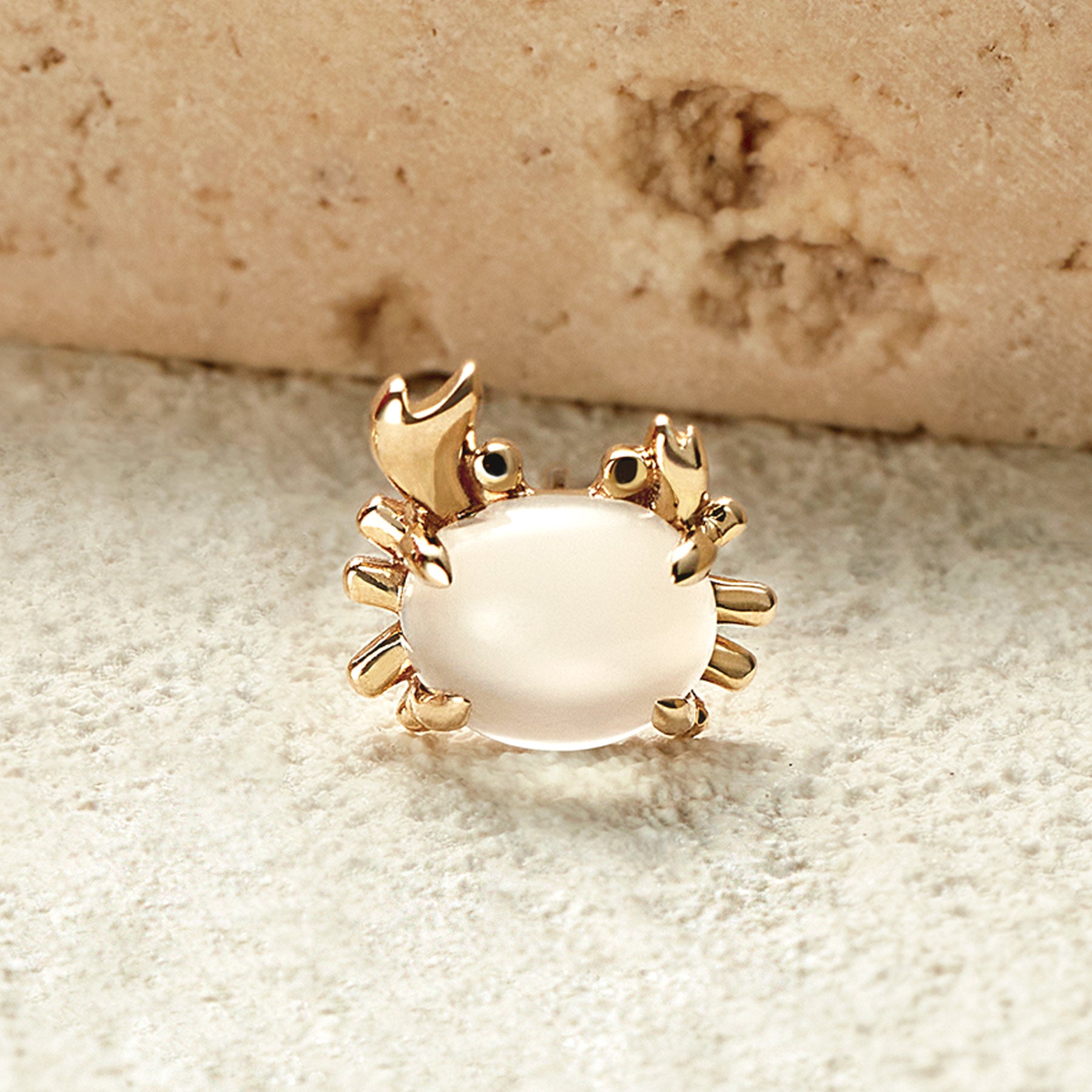 [Solo Earring] 10K Crab Single Earring (Yellow Gold) - Product Image