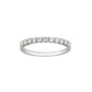 10K Moissanite Half Eternity 11-Stone Pinky Ring (White Gold) - Product Image