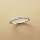10K Moissanite Half Eternity 11-Stone Pinky Ring (White Gold) - Product Image