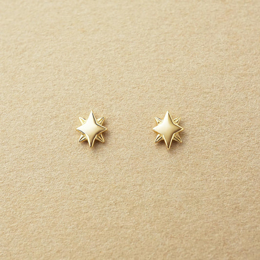 [Second Earrings] 18K Sparkle Earrings (Yellow Gold) - Product Image