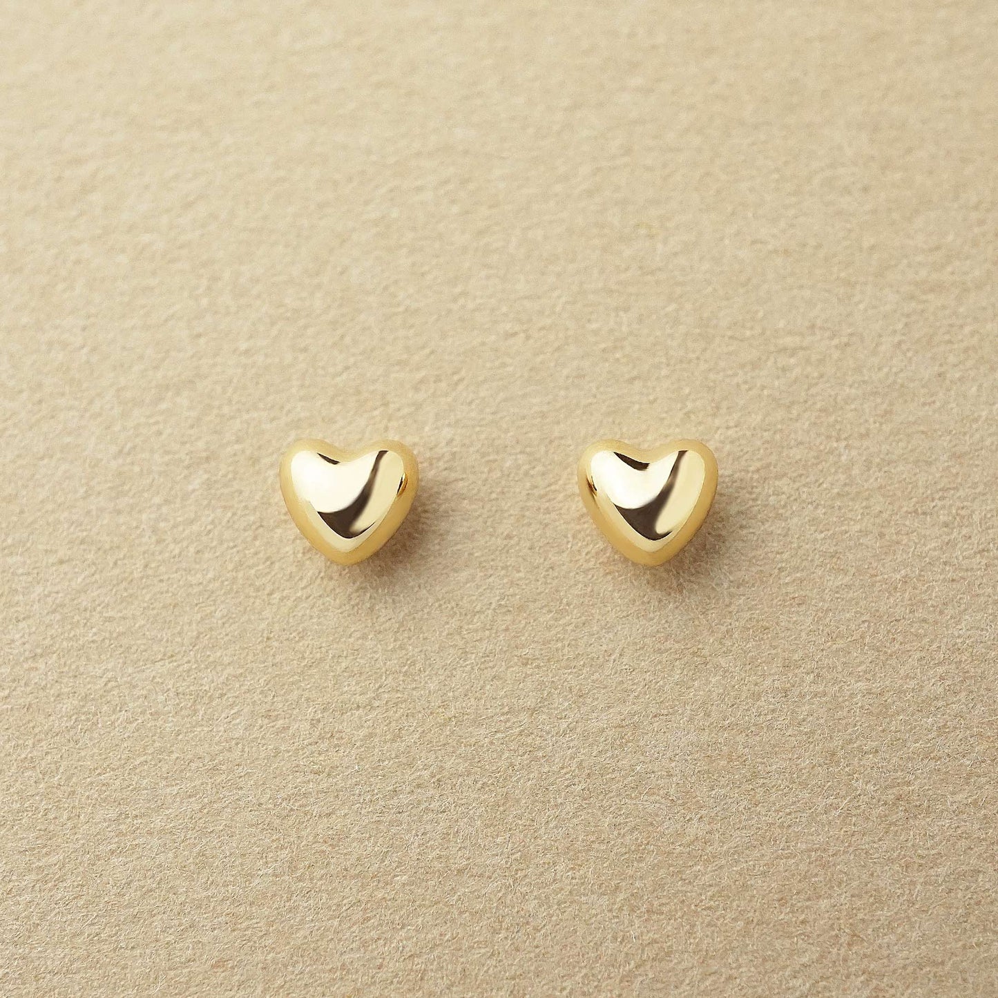 [Second Earrings] 18K Heart Earrings (Yellow Gold) - Product Image