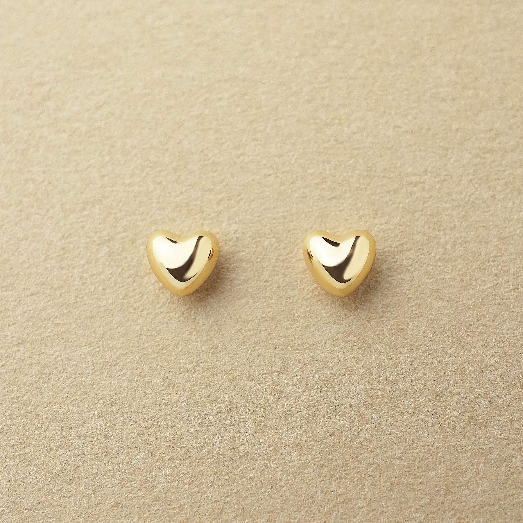 [Second Earrings] 18K Heart Earrings (Yellow Gold) - Product Image