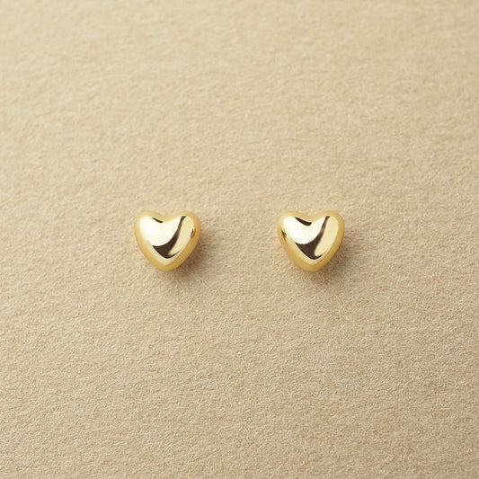 [Second Earrings] 18K Heart Earrings (Yellow Gold) - Product Image