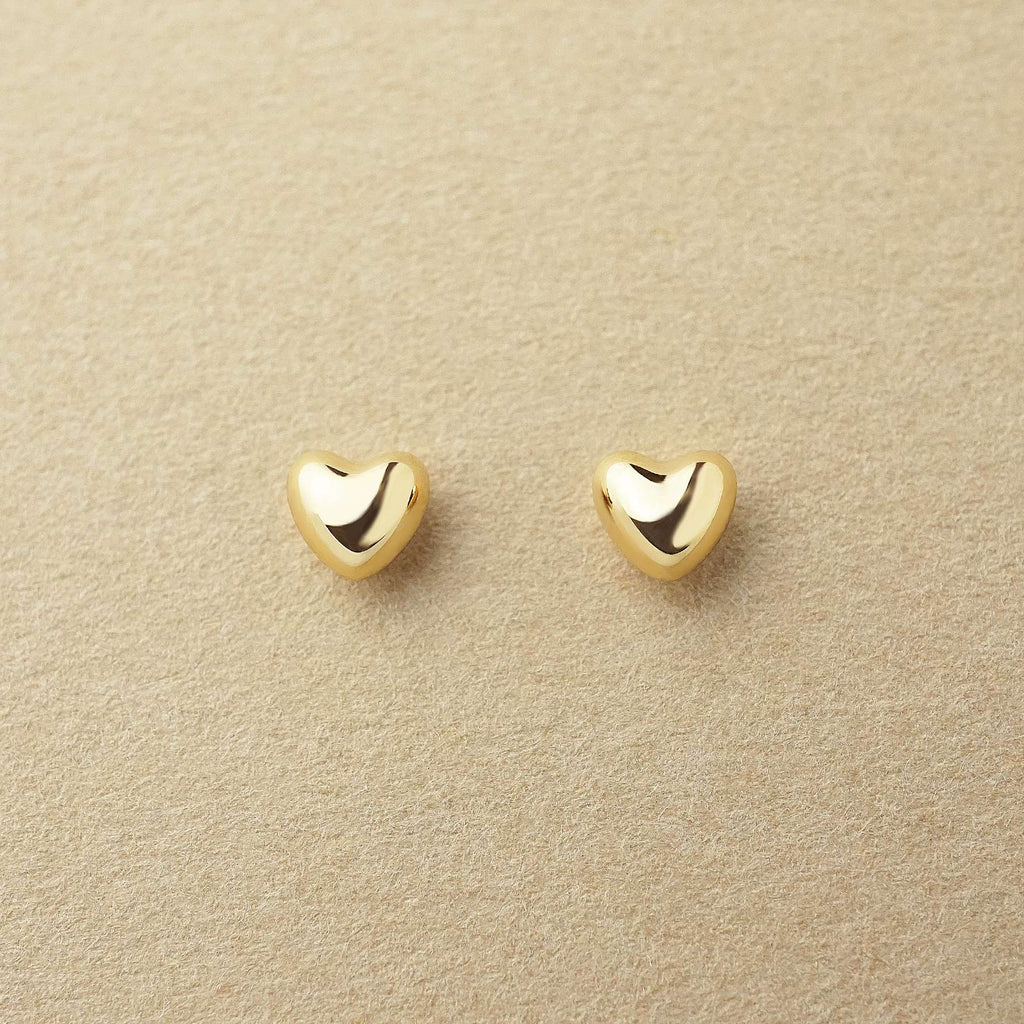[Second Earrings] 18K Heart Earrings (Yellow Gold) - Product Image