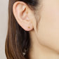 [Second Earrings] 18K Heart Earrings (Yellow Gold) - Model Image