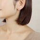 [Second Earrings] 18K Heart Earrings (Yellow Gold) - Model Image