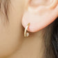 [Palette] 18K/10K White Topaz Base Earrings (For Charms With Large Links Only) (Yellow Gold) - Model Image
