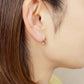 [Palette] 18K/10K White Topaz Base Earrings (For Charms With Large Links Only) (Yellow Gold) - Model Image
