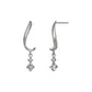 10K Ice Blue Diamond Twisted Earrings (White Gold) - Product Image