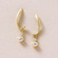 10K Diamond Twisted Earrings (Yellow Gold) - Product Image