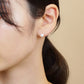 18K Akoya Pearl Earrings [7mm] (Yellow Gold) - Model Image