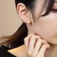 18K Akoya Pearl Earrings [7mm] (Yellow Gold) - Model Image