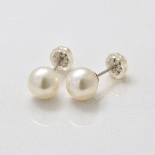 Platinum Akoya Pearl Earrings - Product Image