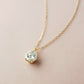 10K Shooting Star Cut Moissanite Necklace (5mm) (Yellow Gold) - Product Image