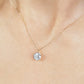 10K Shooting Star Cut Moissanite Necklace (6mm) (Yellow Gold) - Model Image