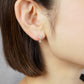 18K/10K Shooting Star Cut Moissanite Earrings (Yellow Gold) - Model Image