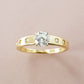 10K Shooting Star Cut Moissanite Ring (Yellow Gold) - Product Image