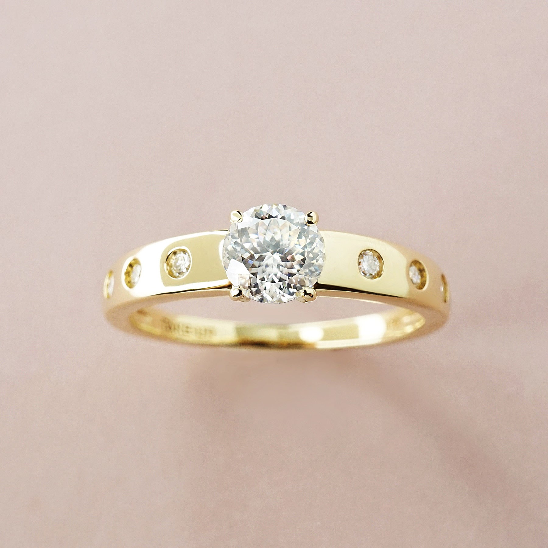 10K Shooting Star Cut Moissanite Ring (Yellow Gold) - Product Image