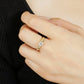 10K Shooting Star Cut Moissanite Ring (Yellow Gold) - Model Image