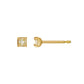 [Second Earrings] 18K Princess Cut Diamond Earrings 0.18ct (Yellow Gold) - Product Image