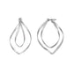 14K/10K Double Twist Hoop Earrings (White Gold) - Product Image
