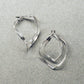 14K/10K Double Twist Hoop Earrings (White Gold) - Product Image
