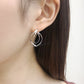 14K/10K Double Twist Hoop Earrings (White Gold) - Model Image