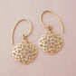 10K Openwork Flower Earrings (Yellow Gold) - Product Image