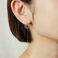 10K Openwork Heart Wreath Threader Earrings (Yellow Gold) - Model Image