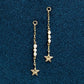 10K Orion Belt Moissanite Earring Charms (Yellow Gold) - Product Image