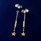 10K Orion Belt Moissanite Earring Charms (Yellow Gold) - Product Image