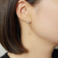 10K Orion Belt Moissanite Earring Charms (Yellow Gold) - Model Image