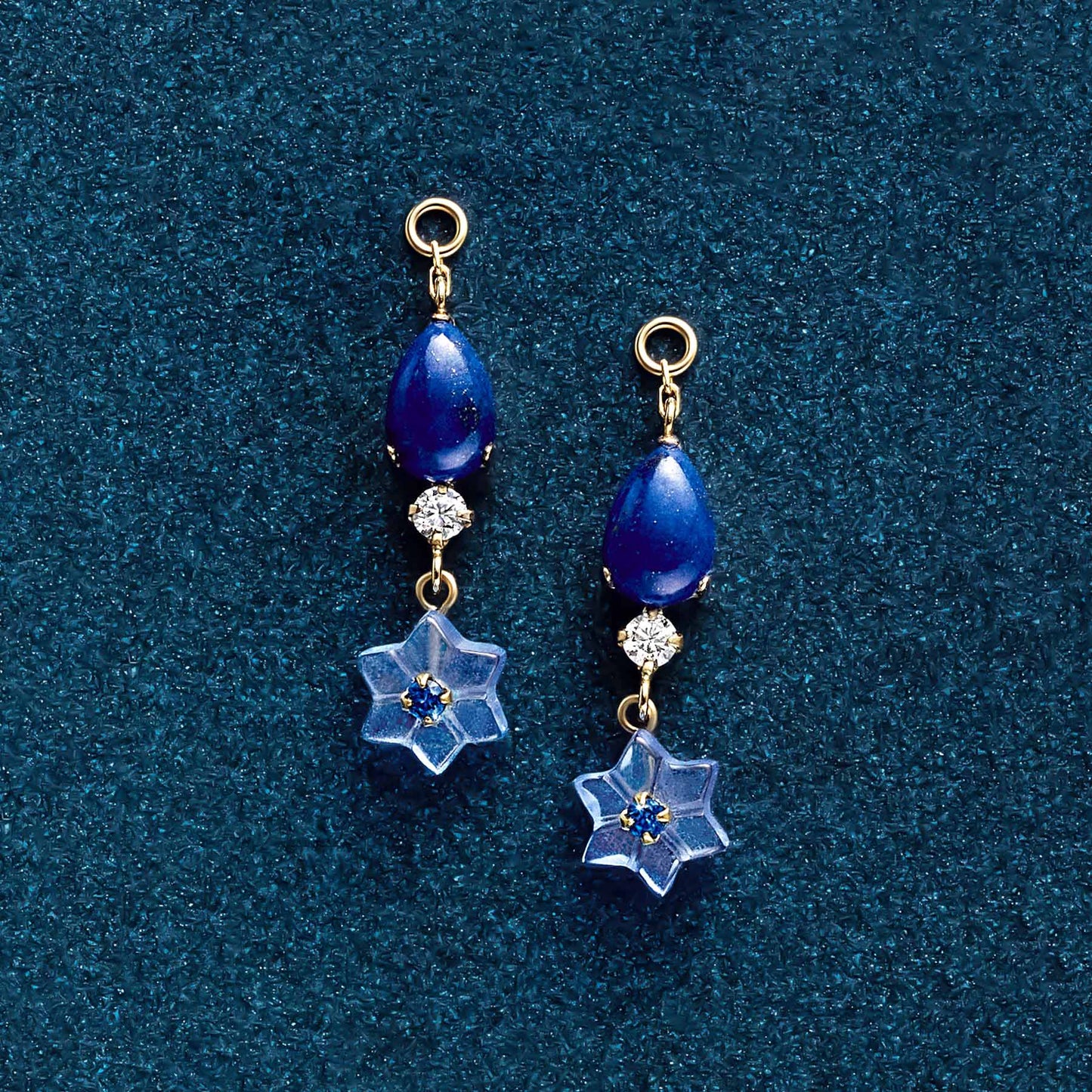 10K Cosmo Moissanite Charms (Yellow Gold) - Product Image