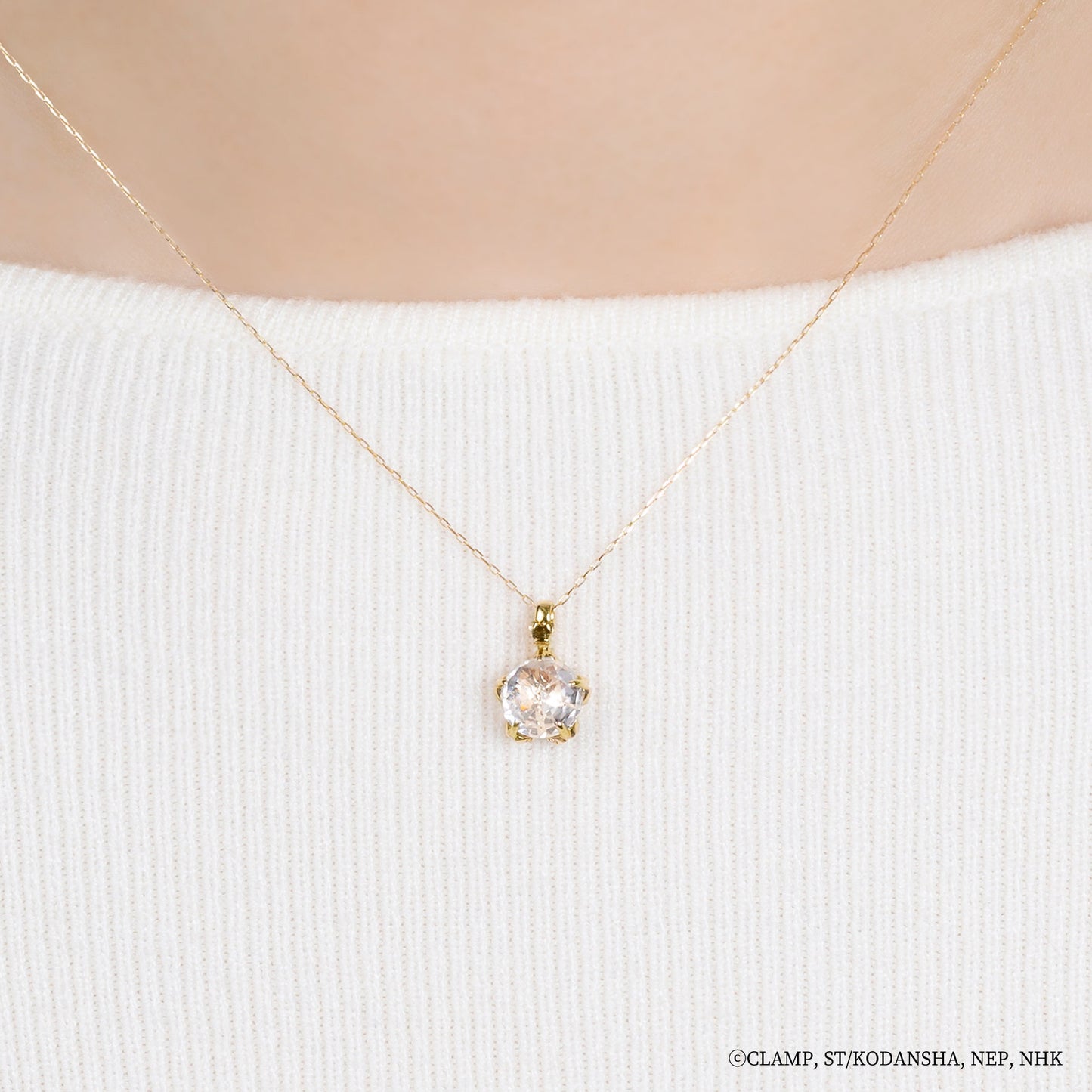 Cardcaptor Sakura - 10K Necklace (Sakura x Syaoran) - Model Image