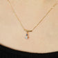 10K Shooting Star Moissanite Necklace (Yellow Gold) - Model Image