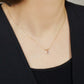10K Shooting Star Moissanite Necklace (Yellow Gold) - Model Image
