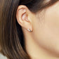 10K Shooting Star Moissanite Earrings (Yellow Gold) - Model Image